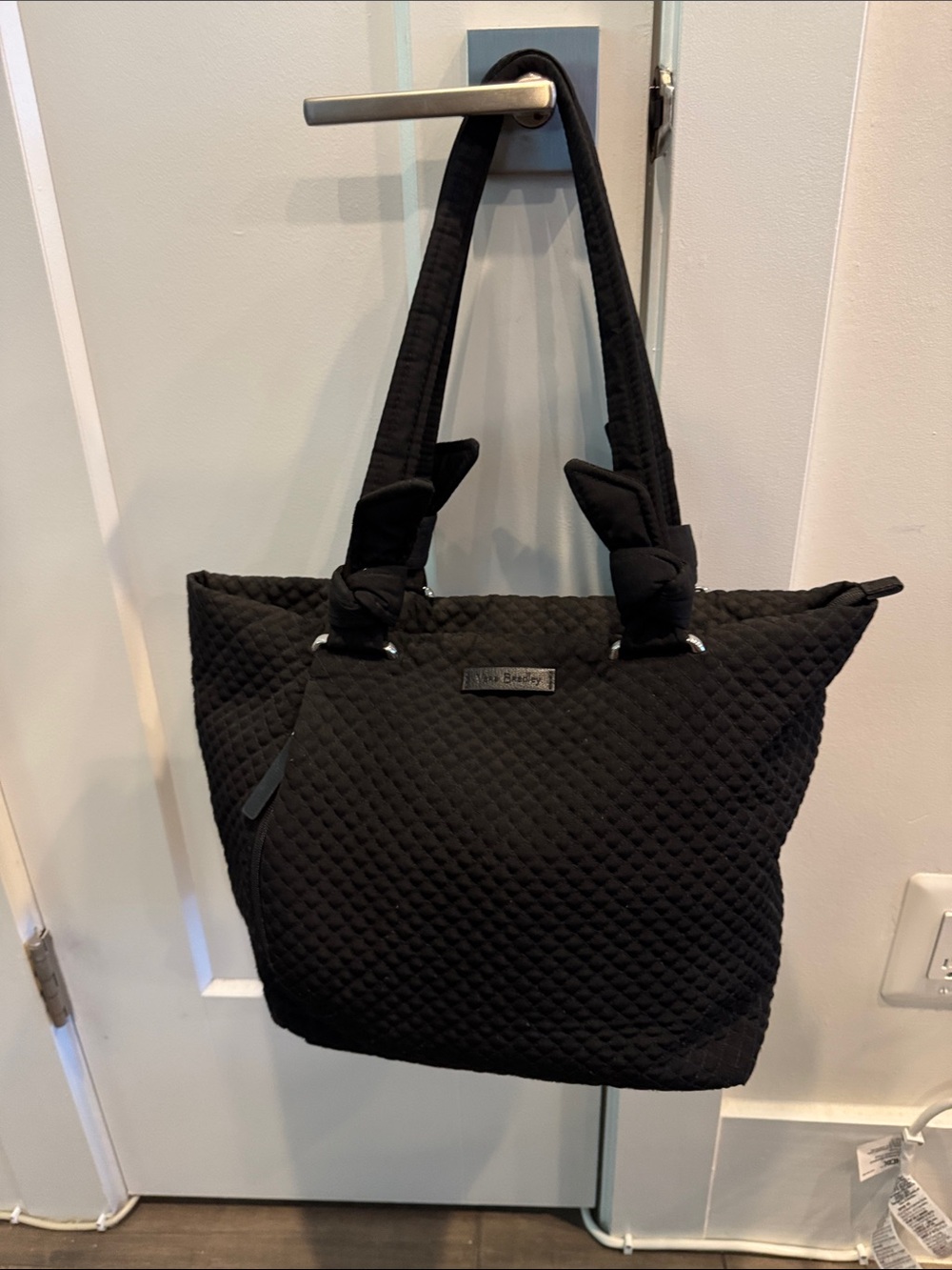 Vera Bradley Outlet Black Quilted Tote Bag - Stylish Everyday Shoulder Bag